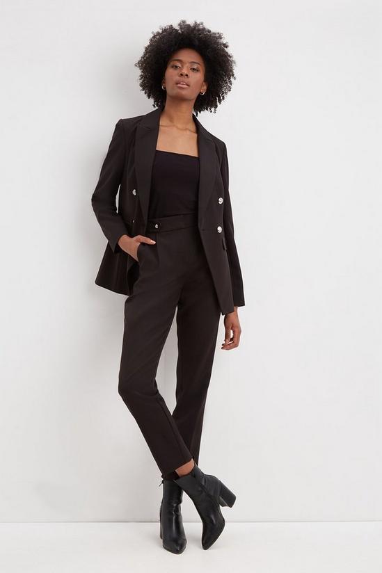 Dorothy Perkins Tall Black Military Double Breasted Blazer 2
