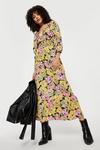 Dorothy Perkins Retro Floral Textured Shirred Midaxi Dress thumbnail 2