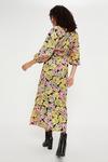 Dorothy Perkins Retro Floral Textured Shirred Midaxi Dress thumbnail 3