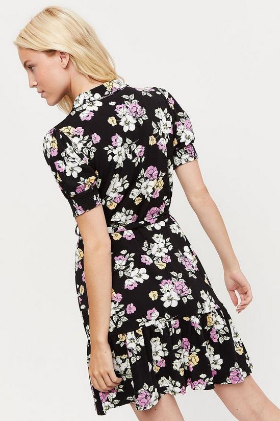 Dorothy Perkins Lilac Floral Mini Shirt Dress 3