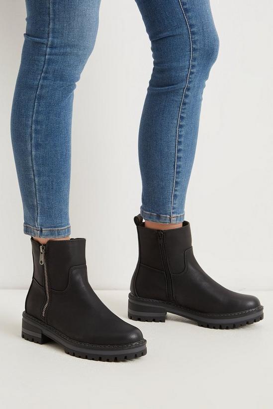 Dorothy Perkins Comfort Monty Cleat Sole Zip Ankle Boots 1
