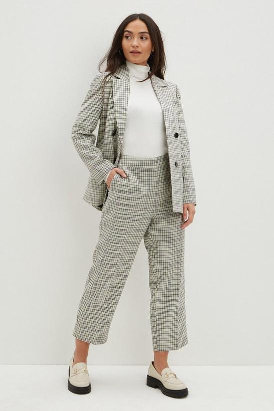 Dorothy Perkins Petite Grey Check Double Breasted Blazer 2