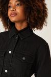 Dorothy Perkins Denim Quilted Belted Shacket thumbnail 4