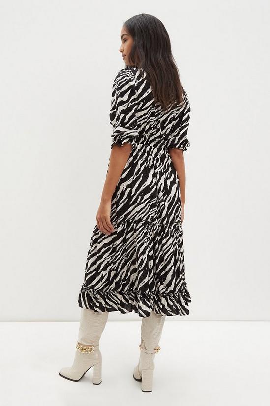 Dorothy Perkins Mono Zebra Print Midi Dress 3
