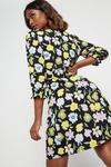 Dorothy Perkins Large Floral Empire Seam Textured Mini Dress thumbnail 3
