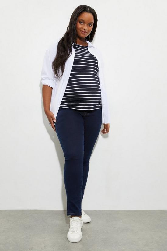 Dorothy Perkins Maternity Indigo Over Bump Skinny Ellis Jeans 1