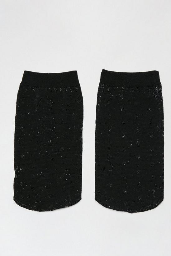 Dorothy Perkins Black Sheer Shimmer Dot Sock 1