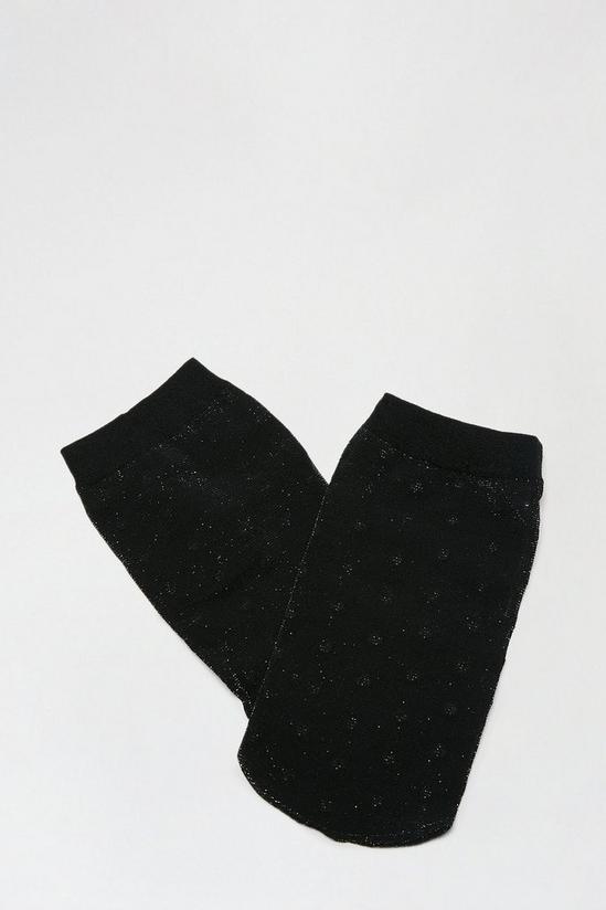 Dorothy Perkins Black Sheer Shimmer Dot Sock 2