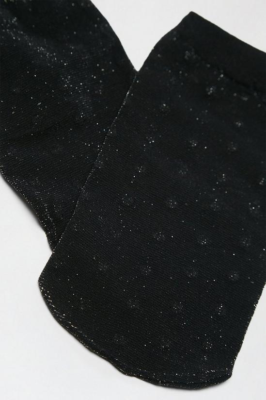 Dorothy Perkins Black Sheer Shimmer Dot Sock 3
