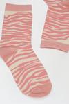 Dorothy Perkins Pink And White Zebra Print Socks thumbnail 2