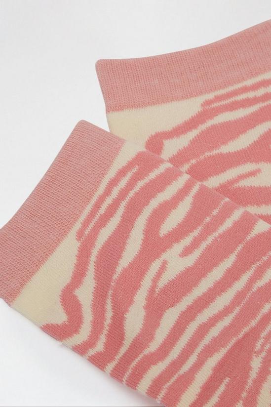Dorothy Perkins Pink And White Zebra Print Socks 3