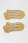 Dorothy Perkins Yellow Check Ankle Sock thumbnail 1