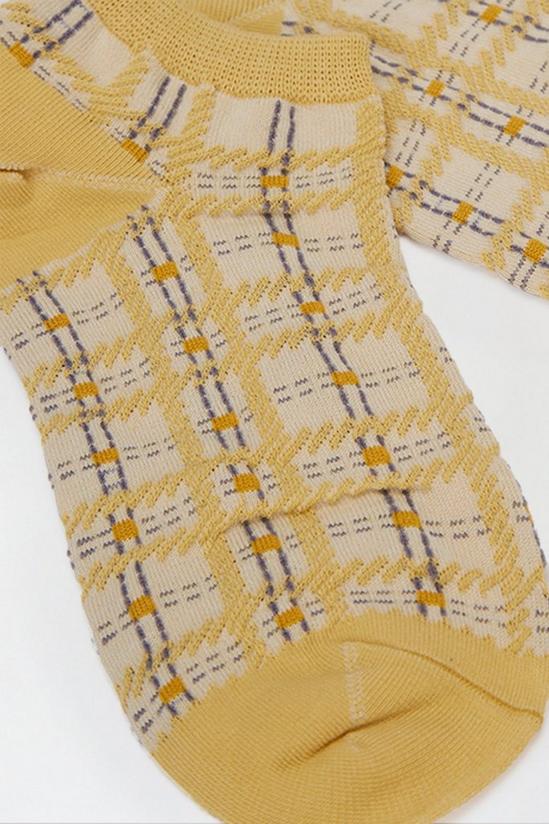 Dorothy Perkins Yellow Check Ankle Sock 3