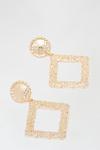 Dorothy Perkins Gold Hammered Square Earrings thumbnail 2
