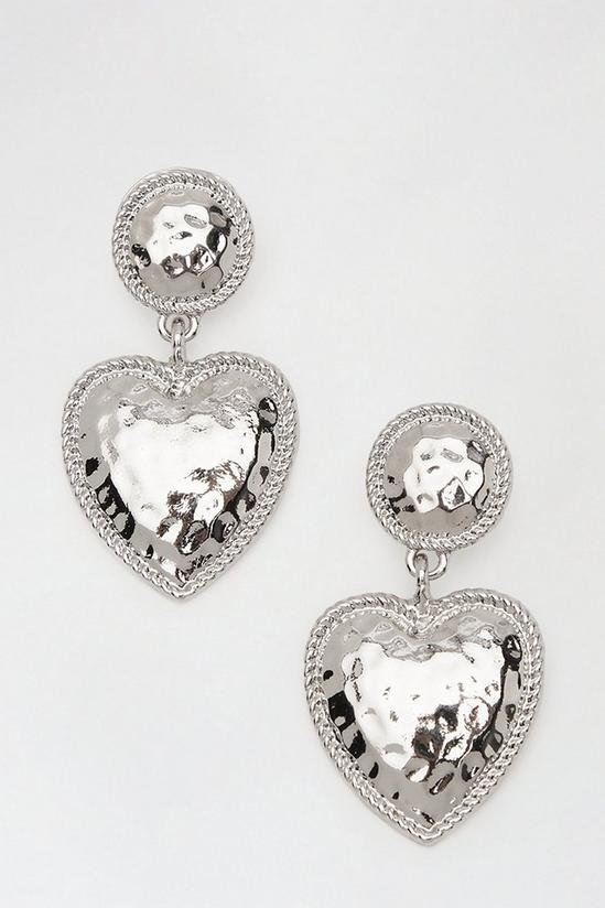 Dorothy Perkins Silver Heart Earrings 1