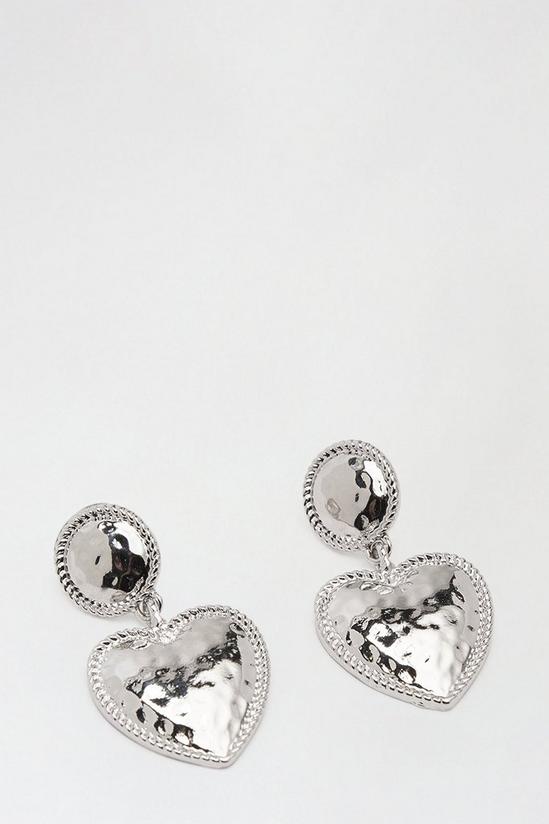 Dorothy Perkins Silver Heart Earrings 2