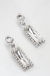 Dorothy Perkins Clear Rectangle Stone Silver Drop Earring thumbnail 2