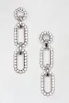 Dorothy Perkins Silver Diamante Chain Link Drop Earrings thumbnail 1