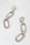 Dorothy Perkins Silver Diamante Chain Link Drop Earrings thumbnail 2