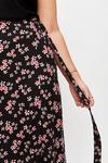 Dorothy Perkins Curve Black Floral Wrap Over Midi Skirt thumbnail 4