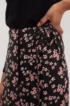 Dorothy Perkins Tall Black Floral Wrap Over Skirt thumbnail 4
