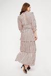 Dorothy Perkins Pink Geo Puff Sleeve Clipped Tiered Midi Dress thumbnail 3