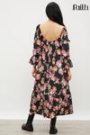 Dorothy Perkins Faith Black Floral Midi Dress thumbnail 3