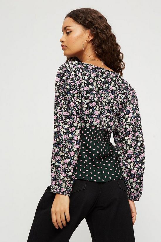 Dorothy Perkins Petite Green Spot Floral Mix And Match Top 3