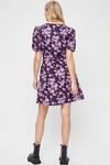 Dorothy Perkins Tall Purple Floral Wrap Front Mini Dress thumbnail 3