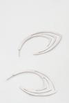 Dorothy Perkins Silver Oval Lined Hoop Earrings thumbnail 2
