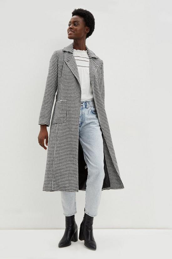 Dorothy Perkins Dogtooth Belted Coat 1