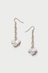 Dorothy Perkins Gold Chain Pearl Detail Drop Earrings thumbnail 1