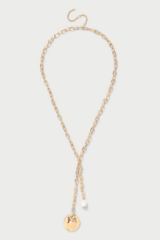 Dorothy Perkins Gold Lariat Style Necklace 1