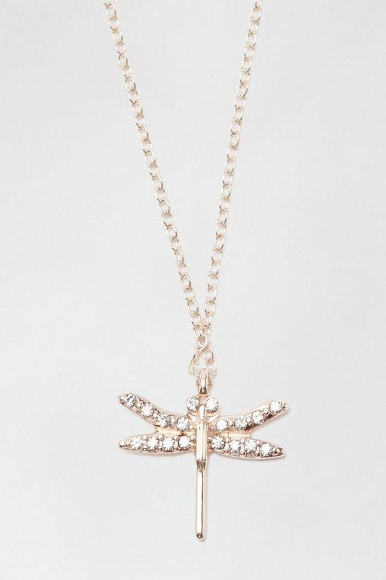 Dorothy Perkins Gold Delicate Dragonfly Detail Chain 3