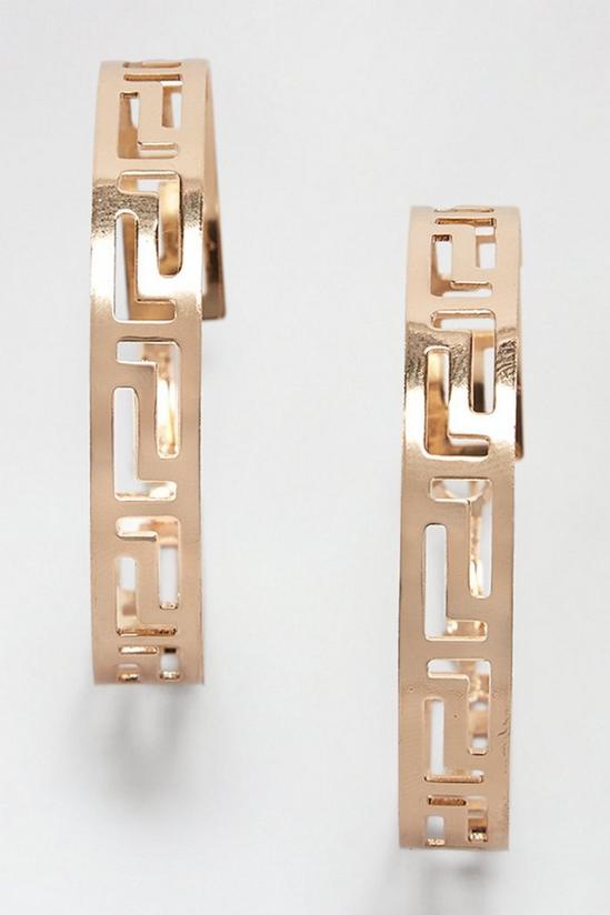 Dorothy Perkins Gold Cutout Metal Hoop Earrings 1