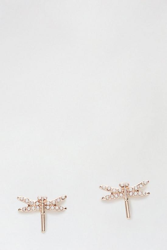 Dorothy Perkins Gold Dragonfly Studs 1