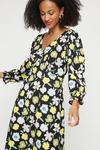 Dorothy Perkins Tall Large Multi Floral 3q Sleeve Midi Dress thumbnail 1