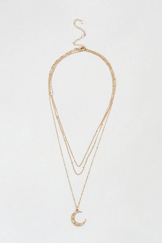 Dorothy Perkins Multi Strand Moon Pendent Necklace 1