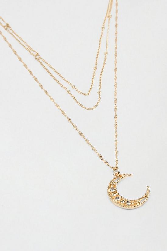 Dorothy Perkins Multi Strand Moon Pendent Necklace 3