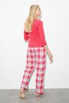 Dorothy Perkins Pink Rib Check Pyjama Set thumbnail 3