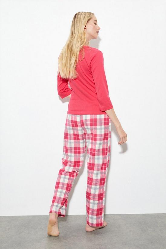 Dorothy Perkins Pink Rib Check Pyjama Set 3
