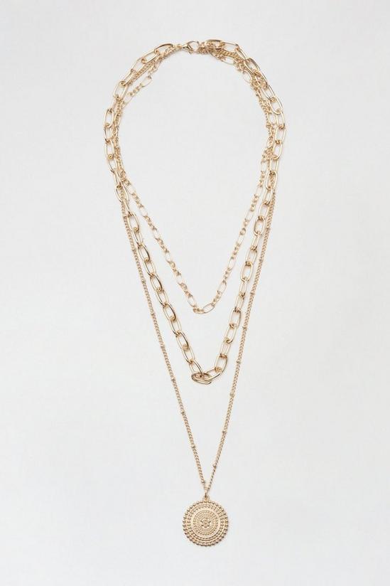 Dorothy Perkins Gold Multi Layer Chain Necklace 1