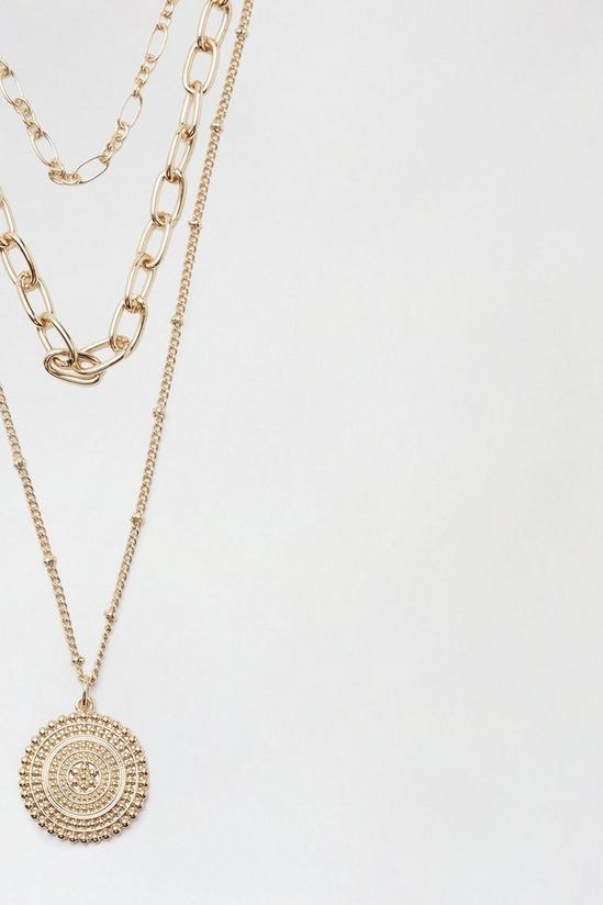 Dorothy Perkins Gold Multi Layer Chain Necklace 2