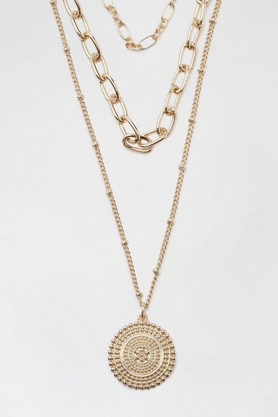 Dorothy Perkins Gold Multi Layer Chain Necklace 3