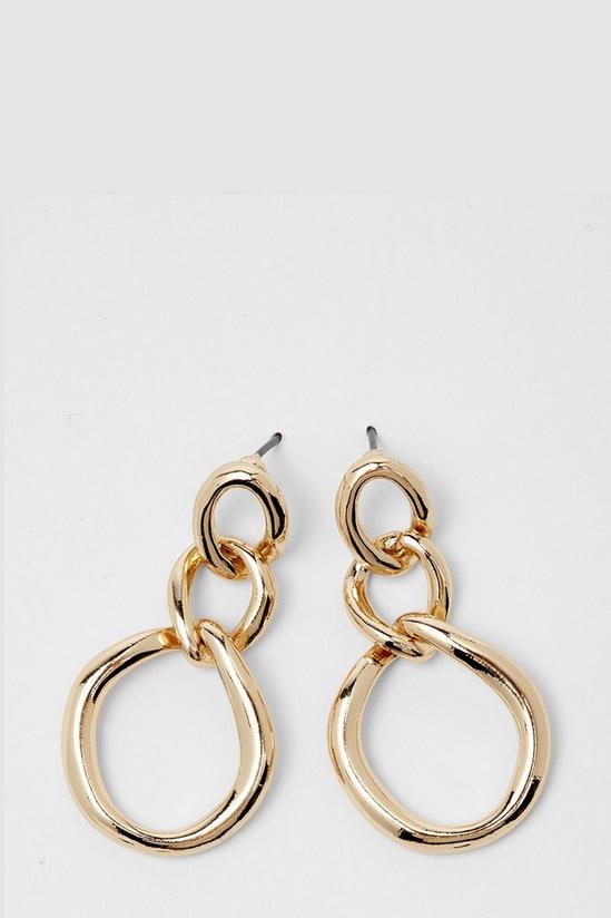 Dorothy Perkins Gold Link Chain Style Earrings 1