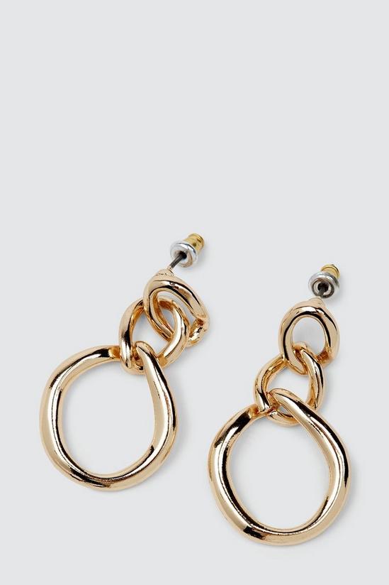 Dorothy Perkins Gold Link Chain Style Earrings 2