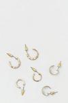 Dorothy Perkins Multi Shape Gold Hoop Earrings thumbnail 1