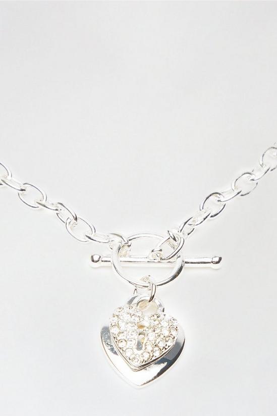 Dorothy Perkins Silver T Bar Charm Bracelet 3