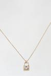 Dorothy Perkins Gold Lock Pendent Necklace thumbnail 3
