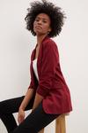 Dorothy Perkins Tall Berry Ruched Sleeve Blazer thumbnail 1